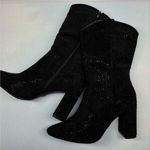 Black Rhinestone cowgirl boots